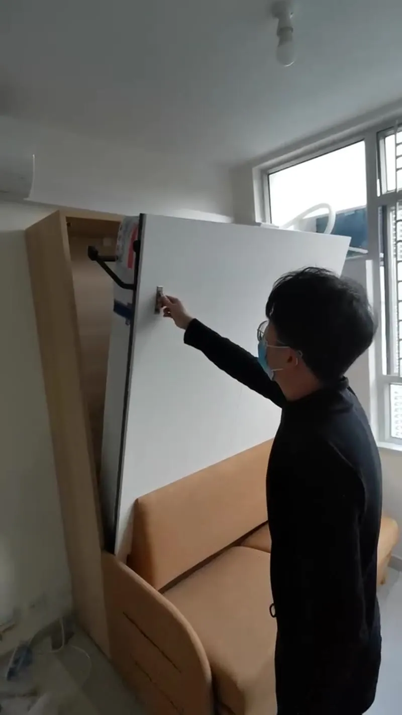 Family wall bed with sofa combo in Sha Tin flat