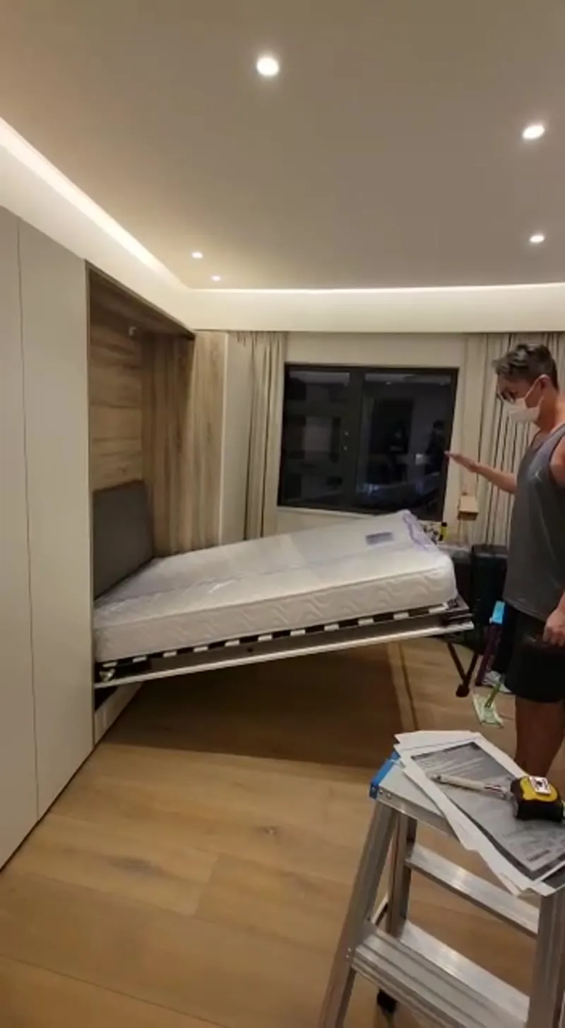 Newlywed luxury wall bed install in North Point